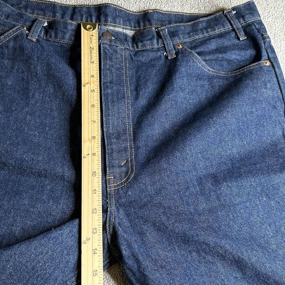 Vintage 70s Levis Jeans Orange Tab Talon 42 Zipper Mens 44x32 Indigo Made in USA - Picture 10 of 13